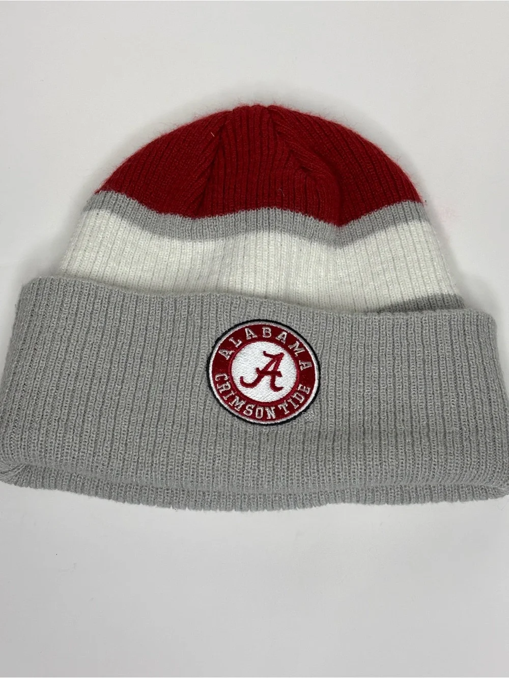 Top of the World Alabama Crimson Tide Red White Gray Cuffed Beanie